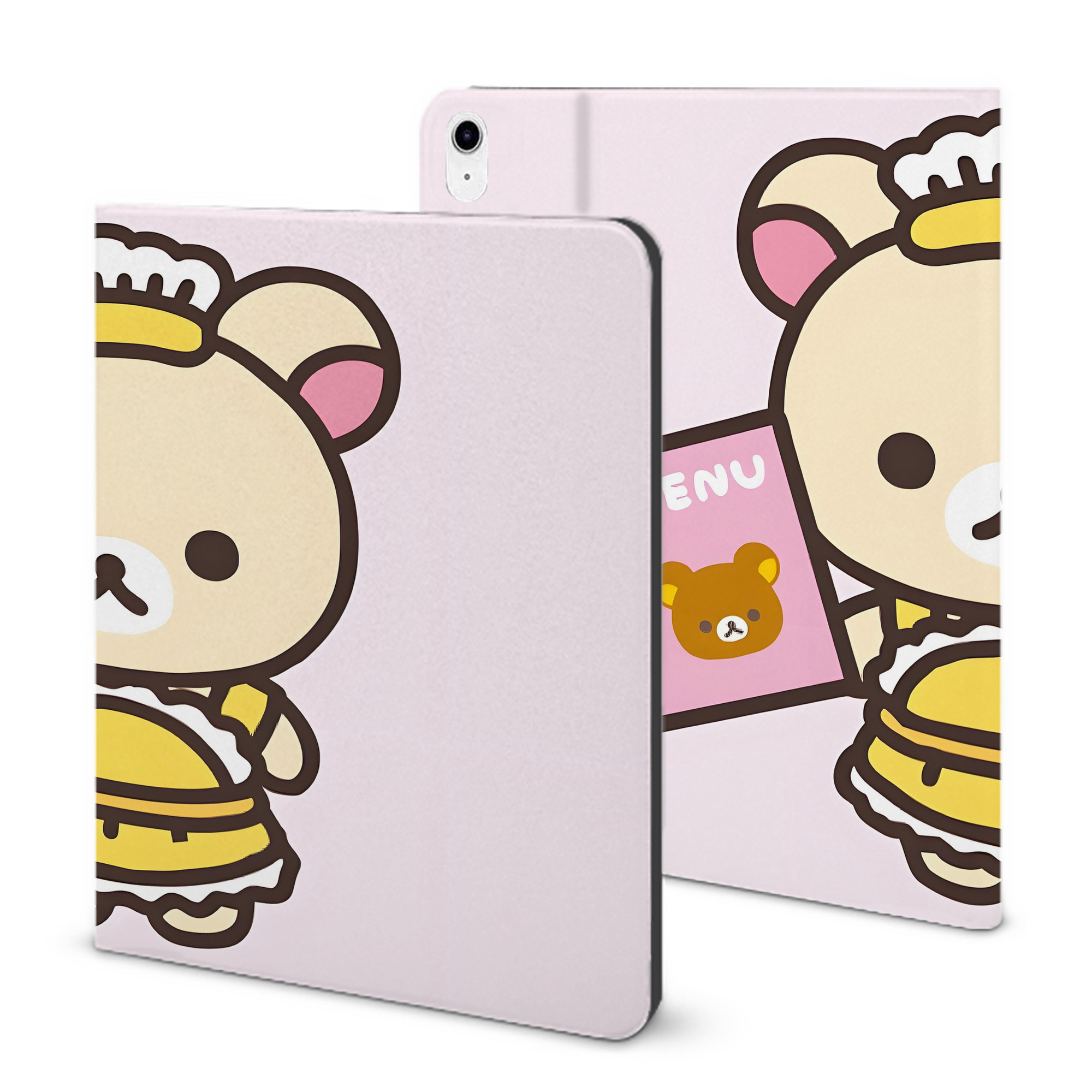 （画像用） リラックマ リラックマ キイロイトリ Rilakkuma Korilakkuma Kiiroitori IPad ケース ブック型 PUレザー TPU 耐衝撃 軽量 薄型 ペン収納なし 全面保護 IPad 各モデル対応
